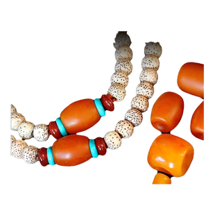 仿真琥珀蜜蜡桶珠散珠老蜜黄顶珠手串隔珠配珠星月菩提配饰套餐