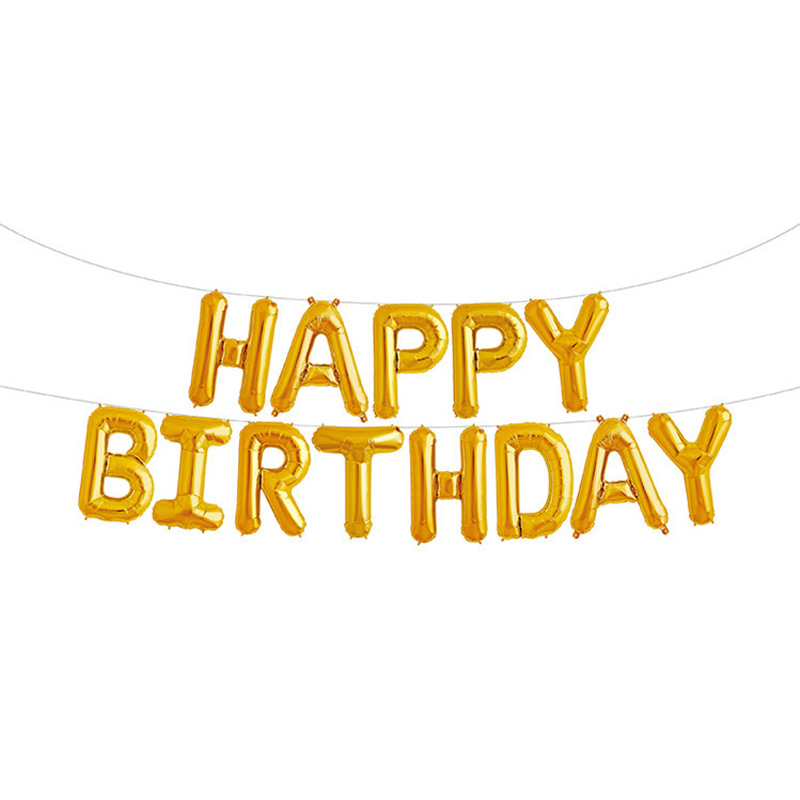 2025年跨境瘦版happybirthday生日快乐派对美版卡纸包装字母气球
