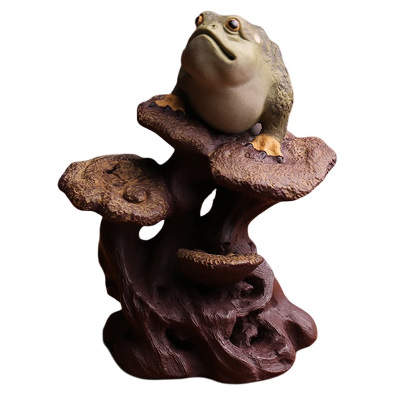 紫砂茶宠摆件招财金蟾子夜茶玩