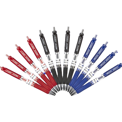 书写顺滑中性笔得力按动