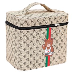 新款化妆包大容量女化妆品收纳盒手提ins桌面双层桌上整理储物