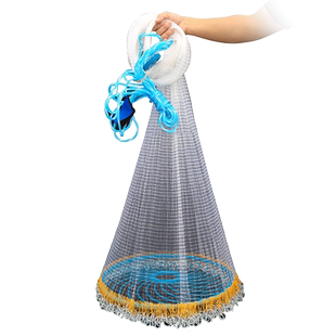 撒网大飞盘式圆盘手撒手抛网渔网捕鱼易抛网甩鱼网抓打扑捞鱼渔具