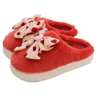 厚底棉拖鞋女冬季室内居家用可爱增高毛绒女士冬天高跟家居毛毛鞋