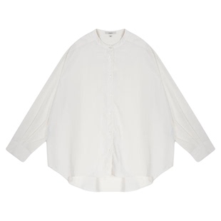 niko and ...衬衫女2026春季新款纯色宽松圆领休闲上衣580662