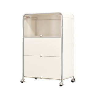 客厅收纳柜靠墙装饰柜落地铁皮柜子阳台储物柜多层斗柜零食置物架