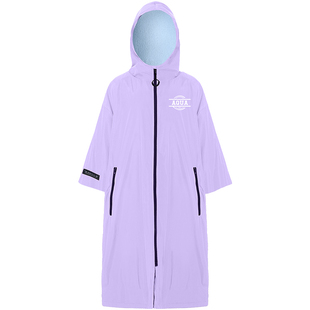 安泊来游泳冬训浴袍加绒浴巾长袖潜水斗篷防寒防风保暖厚外套