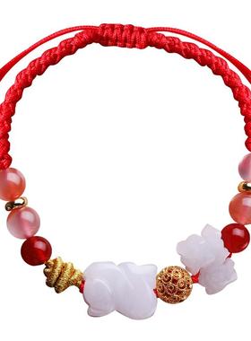 麦吉玲庆属马鼠牛兔鸿运当头红绳