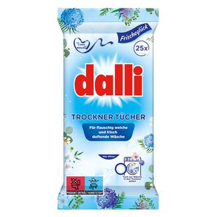 德国Dalli烘干柔顺留香巾烘衣片烘干机香衣片防静电除皱柔顺衣物