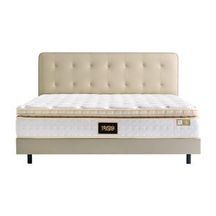 【套购】金可儿1898系列弹簧乳胶床垫护脊酒店单双人真皮床+床垫