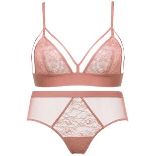 【断码清仓】遐内衣女无钢圈三角杯胸罩法式小胸薄款文胸套装