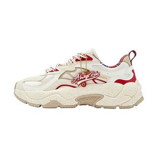 乔丹千层鞋休闲鞋新年款红色老爹鞋2026春季厚底增高运动鞋女鞋子