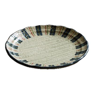 三分烧高温釉下彩陶瓷高颜值圆盘