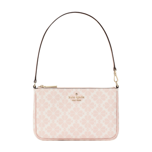 【新年礼物】kate spade ks 女士老花单肩腋下包麻将包手提包粉色