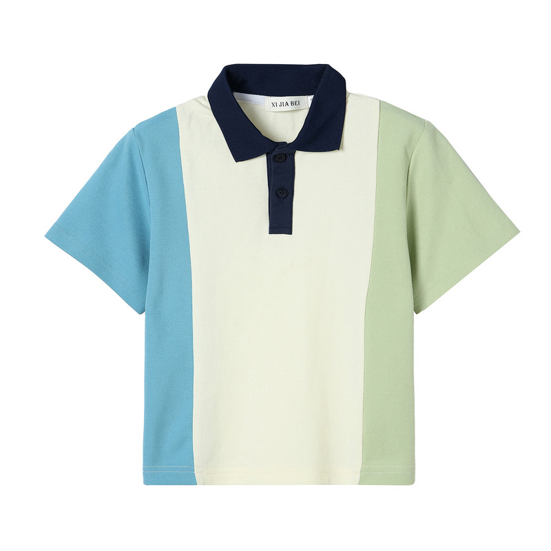 亲子装夏季一家三四口polo衫家庭套装校园幼儿园小学生班服英伦风
