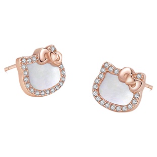 tidecolor三丽鸥正版helloKitty耳环纯银 耳饰凯蒂猫耳钉女生礼物