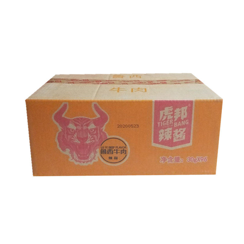 虎邦辣酱外卖整箱96盒招牌牛肉酱