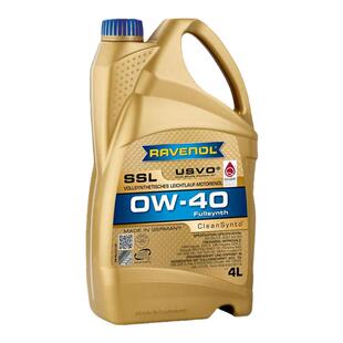 德国RAVENOL拉锋USVO全系0W-40全合成机油SSL汽车发动机润滑油4L