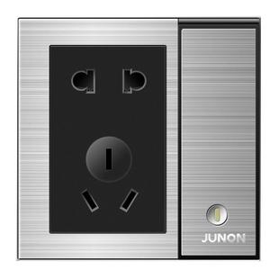 俊朗开关插座面板JUNON官方旗舰拉丝钢P系列86型暗装家用套餐二三