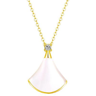 小裙子项链吊坠女优雅气质镶钻石