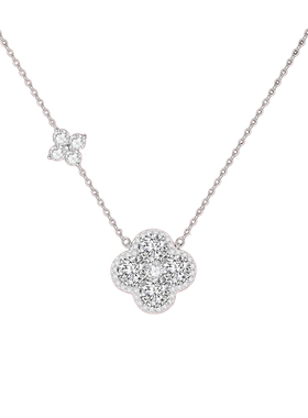 幸运的象征！爆闪四叶草项链纯银