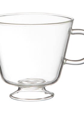 霜山高硼硅玻璃杯带底座茶杯