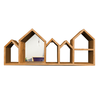 YBOX客厅书房原木墙挂装饰置物架