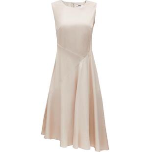 ONLY夏季简约舒适淡人穿搭纯色不规则无袖伞裙连衣裙女