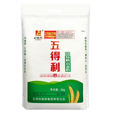 【五得利面粉】五星特精小麦粉5kg高端强筋特精粉通用粉10斤包邮