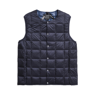 国内现货 Taion 004 25AW 军事绗缝圆领轻便羽绒服内胆马甲背心潮