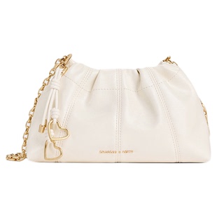 CHARLES&KEITH26春新品CK2-80151612包挂油蜡皮单肩斜挎包云朵包