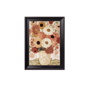 法式中古风客厅装饰画高级感艺术壁画复古花卉高级感卧室房间挂画