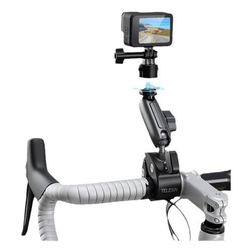 泰迅适用GoPro13/12/11大疆action5pro/3/4运动相机insta360acepro2金属快拆车管夹摩托车山地车骑行固定支架