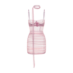 今夕何夕性感睡衣女高级感纯欲薄款透视网纱小胸情调吊带睡裙qqny