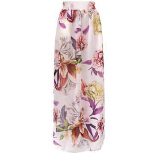 BE范德安花漾系列女士围裹式半身裙水墨花卉沙滩裙泳衣遮挡纱罩裙