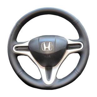 08-09-13款本田飞度方向盘套真皮思域10款锋范把套手缝专用全包款