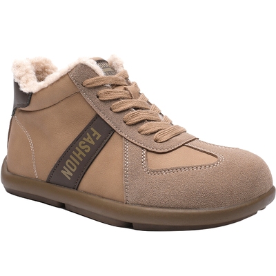 月芽儿厚底雪地靴女款冬季德训鞋加绒加厚靴子棉鞋小个子短靴