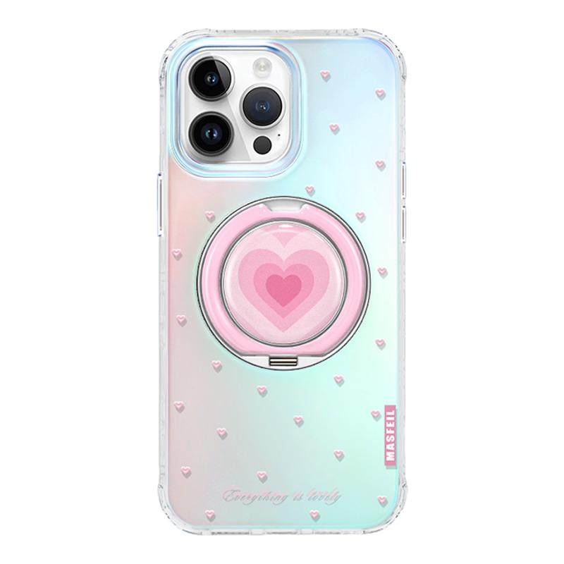 ANGYING × 爱心旋律适用iphone17promax手机壳新款苹果16pro全包保护套ip15支点14女网红Lo9高级感13带支架