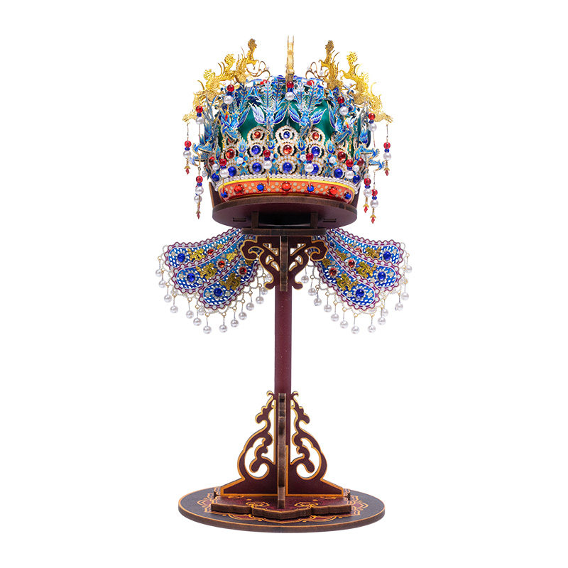 中国国家博物馆孝端皇后凤冠金属拼装玩具摆件手工创意七夕礼物