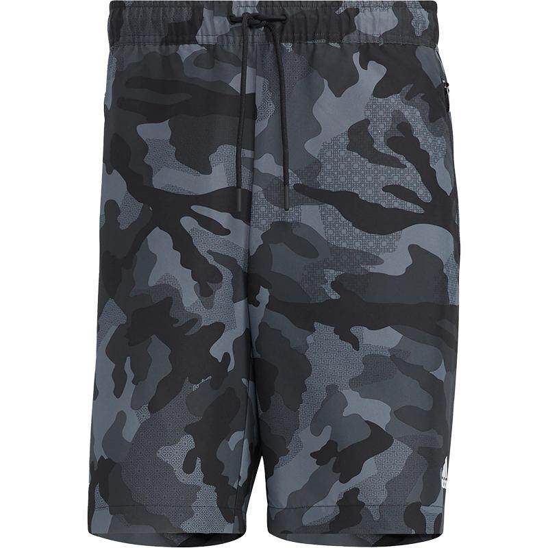 Adidas/阿迪达斯官方正品男子透气休闲运动梭织迷彩短裤 HE7407