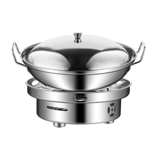 316食品级家用干锅锅具商用酒精炉饭店专用不锈钢酒精炉子小火锅