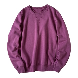 包税包邮日本etreneant纯棉裹毛复古水洗直筒宽松套头圆领卫衣女