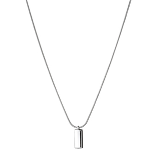 钛钢吊坠项链男款潮流设计感小众配饰女男士潮牌百搭简约锁骨链夏