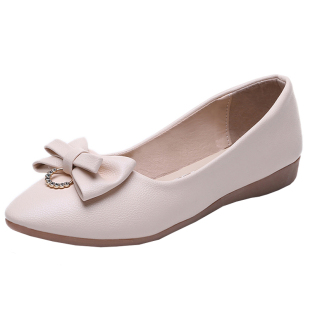 豆豆鞋女平底2025春季新款浅口休闲方扣船鞋百搭软底单鞋休闲女鞋