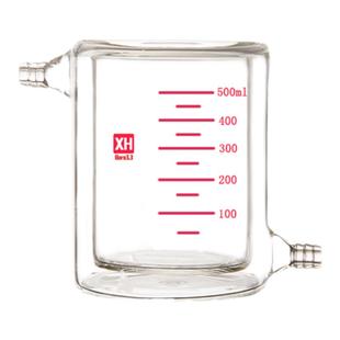 双层夹套烧杯光催化反应器夹套烧杯 厚壁带刻度双层烧杯50-5000ml