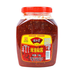 正宗安庆胡玉美辣油椒酱1.6公斤1桶辣椒酱胡玉美辣椒糊酱红辣椒酱