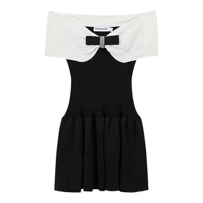 self-portrait针织连衣裙