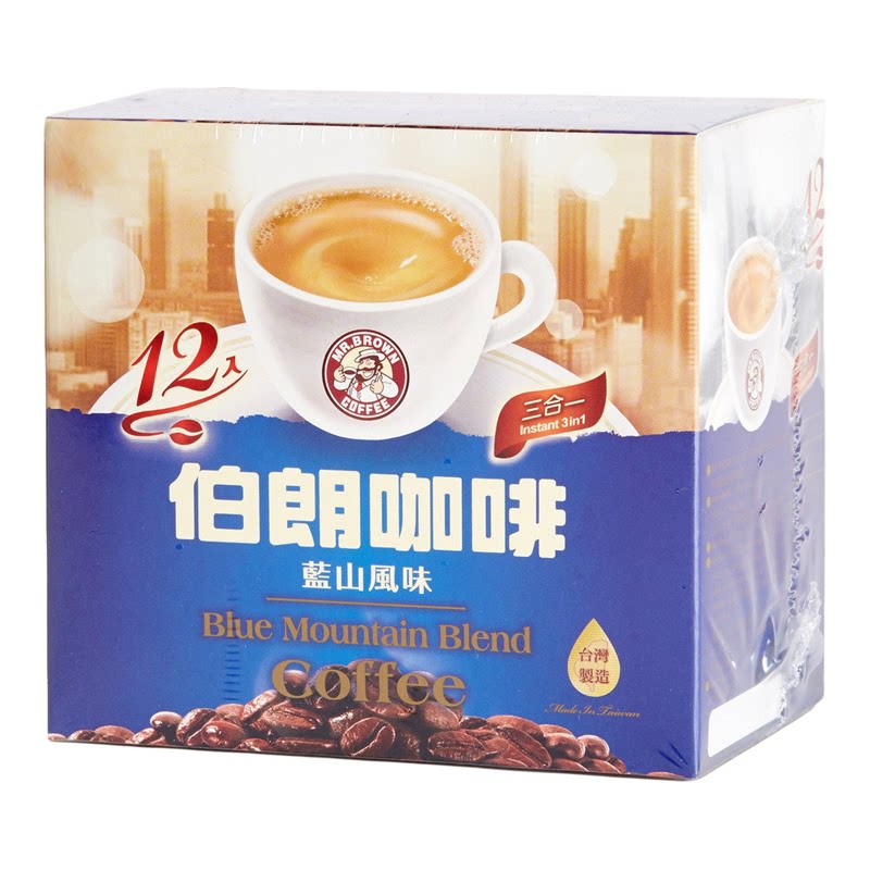 Mr. Brown Coffee伯朗先生咖啡蓝山风味3合1咖啡15克x12盒装180克