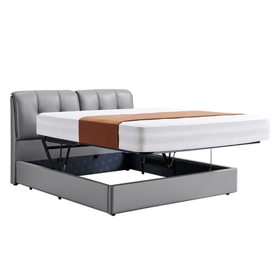 双人床芝华仕现代简约真皮