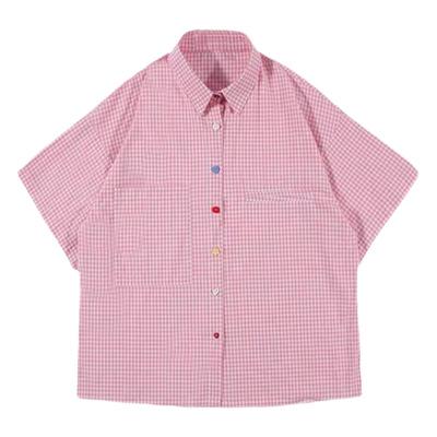 小众童趣格子衬衫复古风