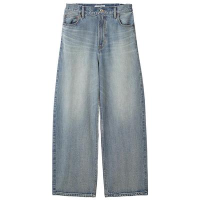 Mila Owen25秋冬新品时尚百搭纯棉宽松阔腿高腰牛仔裤09WFP255061